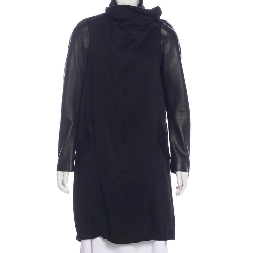 AllSaint Leather-Paneled Jacket. Size S UK 8